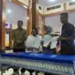 Berarti acara penyerahan bantuan aset dari ISI kepada Sanggar Catur Budaya. ( Istimewa )